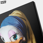 Картина для интерьера Дейзи Дак на холсте, персонаж мультфильма Дисней Утиные Истории, холст с печатью на подрамнике, на стену, Постер Плакат