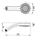 Лейка душевая Lemark LM8021C, 5-функциональная