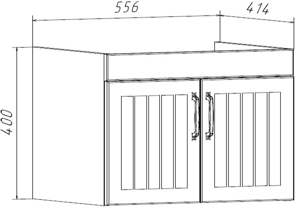 Тумба под раковину без столешницы DIWO Сочи 60 подвесная, антрацит
