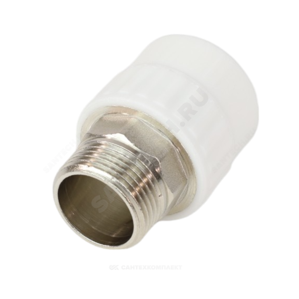 Муфта PP-R комбинированная белая Дн 75х2 1/2" НР под ключ VALFEX 10135075