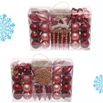 Набор украшений "Волшебный вальс" 6 см 83 предм. шампань/рубин/роз.золото (Серпантин)