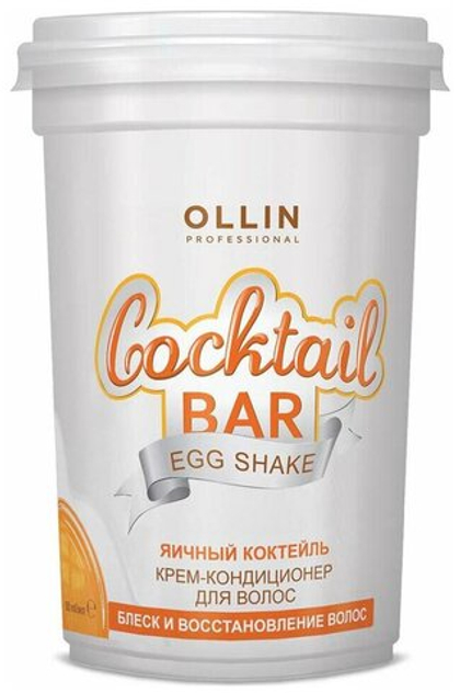 OLLIN Cocktail BAR Крем-кондиционер для волос "Яичный коктейль" блеск и восстановление волос 500мл