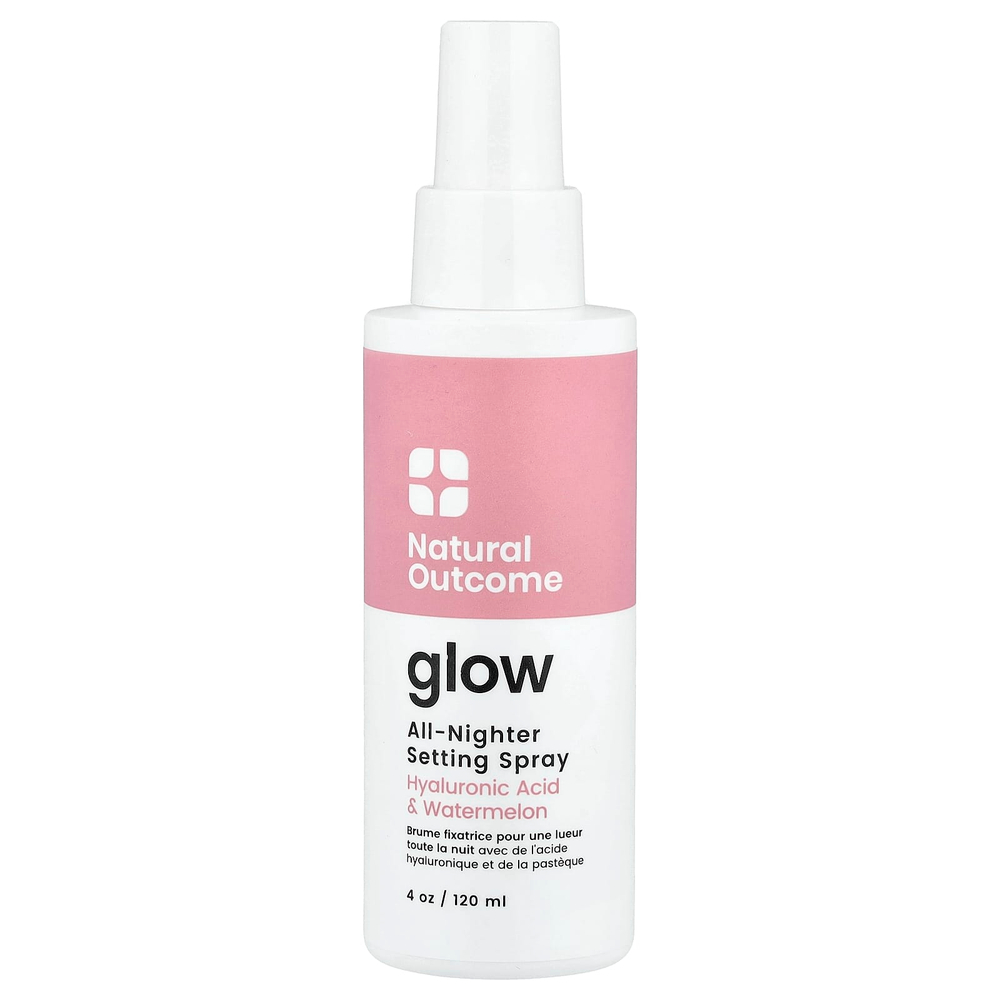 Natural Outcome, Glow, спрей для фиксации на протяжении всего сна, 120 мл (4 унции)