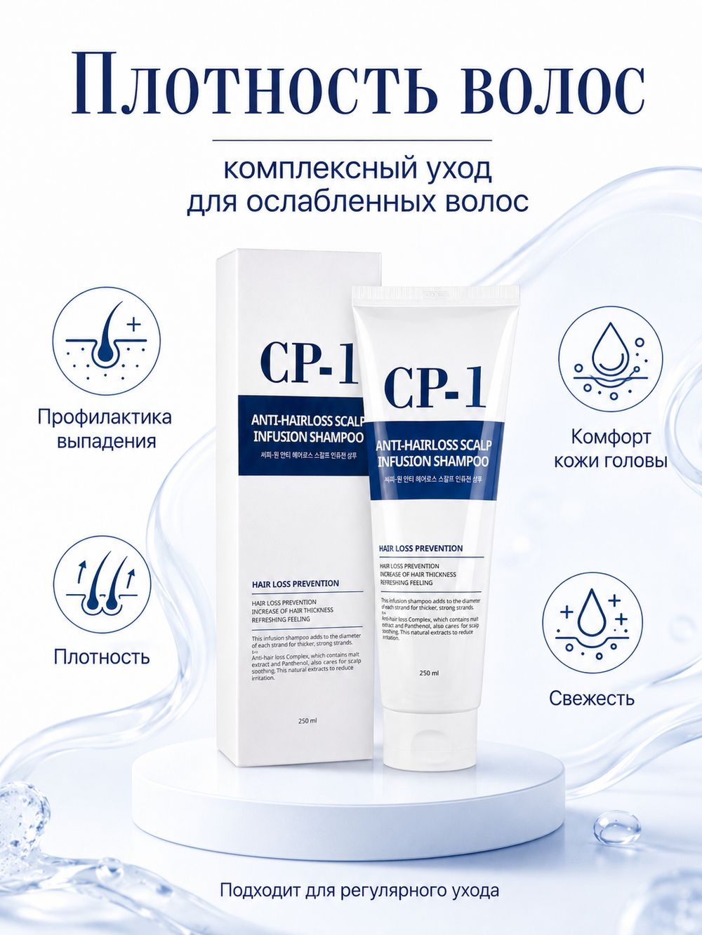 [ESTHETIC HOUSE] Шампунь для волос ПРОТИВ ВЫПАДЕНИЯ CP-1 Anti-Hairloss Shampoo, 250мл
