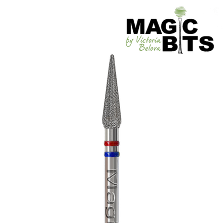 Фреза алмазная Biotech капля малая 3.0мм (Натуральный алмаз) (Абразивность:Средне-мягкая)