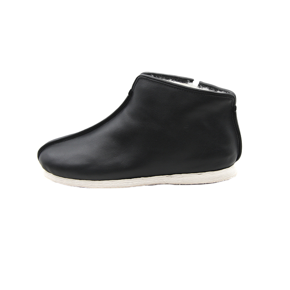 Neiliansheng Top Grain Cow Leather Casual Shoes Men"s Black