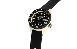 SEIKO SEIKO5 Mechanical Movement Silicone Strap Watch Unisex Black SRPG79K1