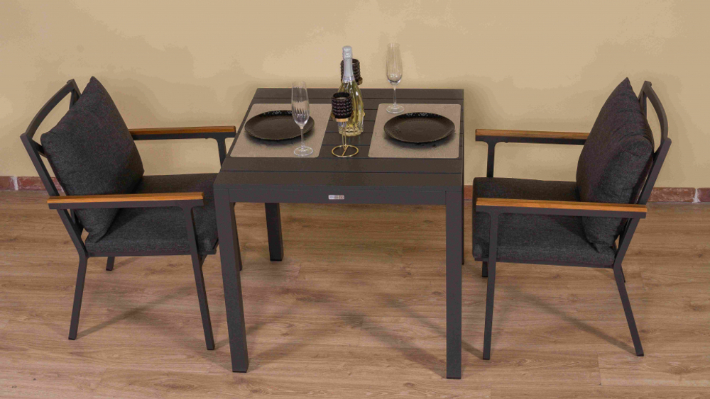 Стол обеденный Ideal Patio ДОЛЛА алюминий 80х80 см (4 ножки) резервный дубль