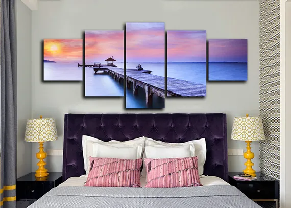 Модульная картина "Морская пристань"