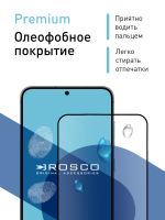 Защитное стекло ROSCO для Samsung Galaxy S24+ (арт.SS-S24P-FSP-GLASS-BLACK )
