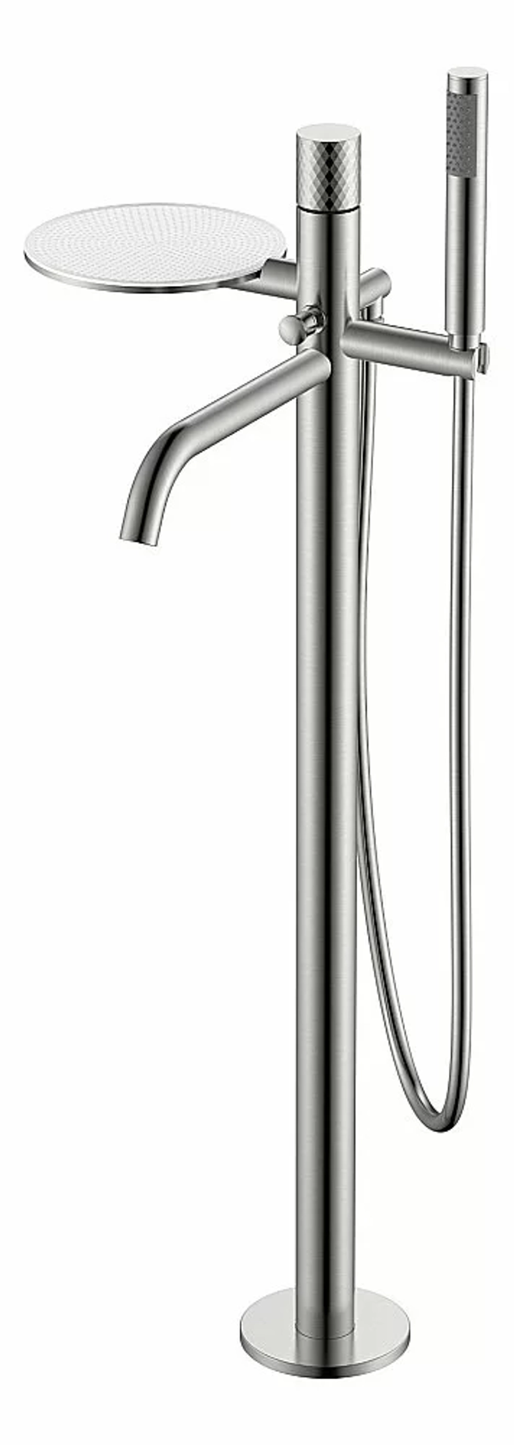 Смеситель для ванны Boheme Stick 129-NB никель брашированный/ручка DIAMOND
