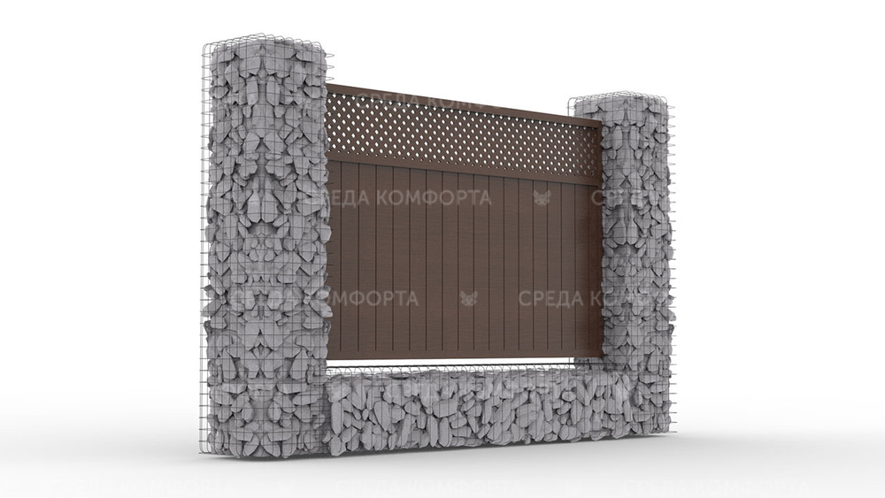 Деревянный забор ZBR0096