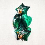 Шар (19''/48 см) Звезда, Зеленый, 1 шт.