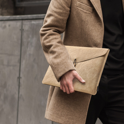 Сумка серого цвета из износостойкой эко-бумаги DuPont для ноутбука или планшета, серия PLI Series Tyvek Sleeve