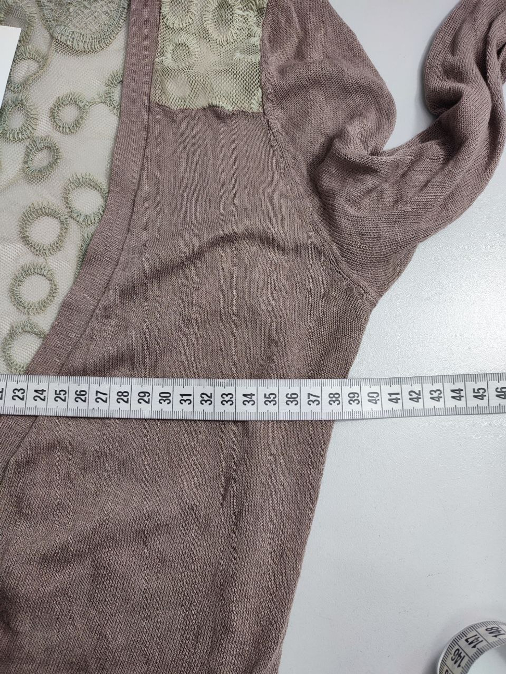 Кардиган Aquarel' с кружевом 48 размер