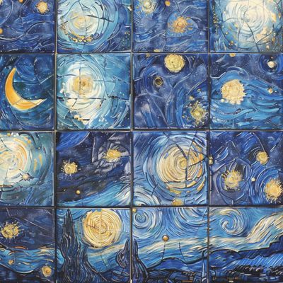 Ван Гог звездное небо каллаж