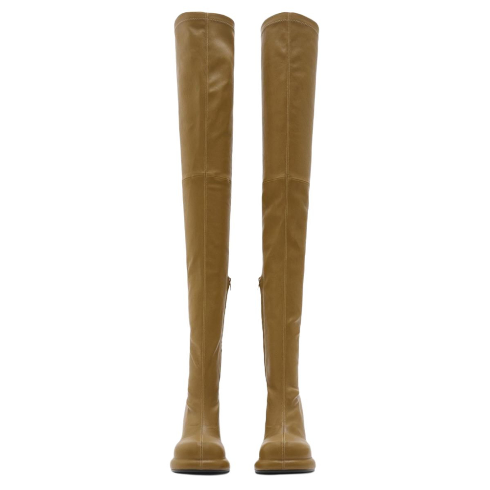Burberry Pillar Knee high Boots 9cm Women"s Umber