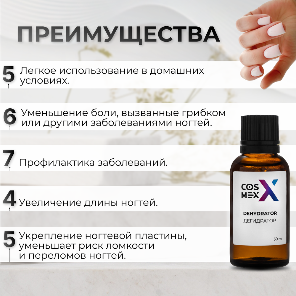 Cosmex Дегидратор для ногтей бескислотный 15 мл без кисточки