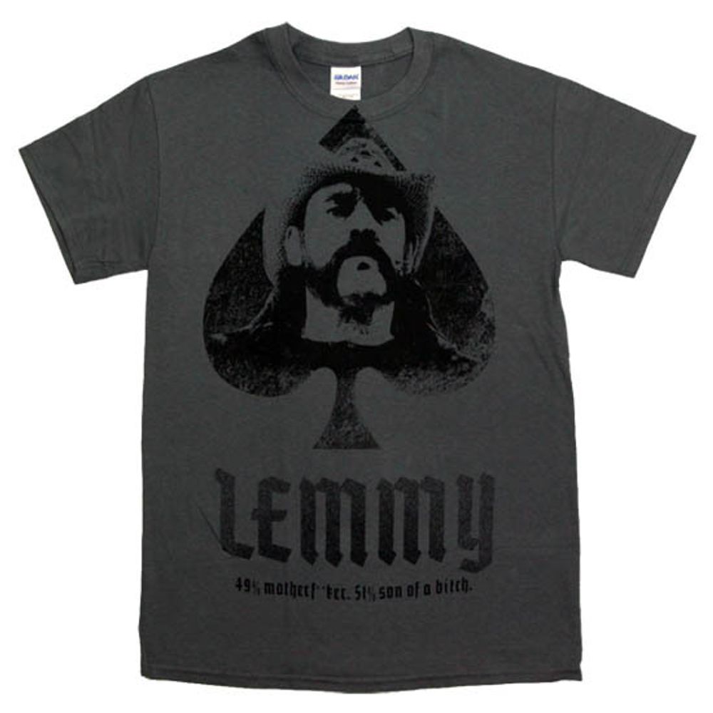 Футболка Motorhead серая ( Lemmy в пиковой масти )