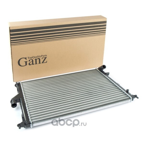 Радиатор основ. алюм. Renault Logan (08--)/Largus (12-) 1.4/1.6 8 MT с конд. (GANZ)