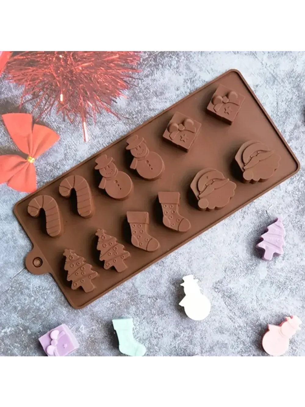 Форма для шоколада Новый год 12 ячеек