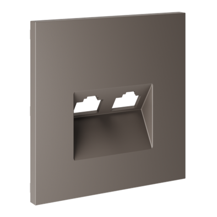 Накладка для розетки компьютерной двойной RJ45+RJ45 кат.6, S70 (капучино)