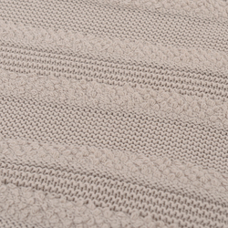 Плед 130х170см Tkano Essential с буклированной вязкой светло-серый