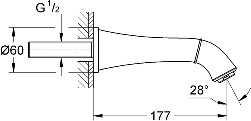 Излив для смесителя Grohe Grandera 13341IG0 Хром Золото