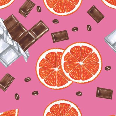 Шоколад, апельсины, кофе