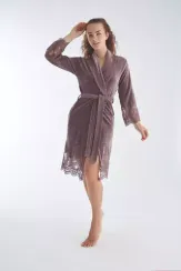Халат женский Kleopatra 0383-1 фиолетовый NUSA Турция