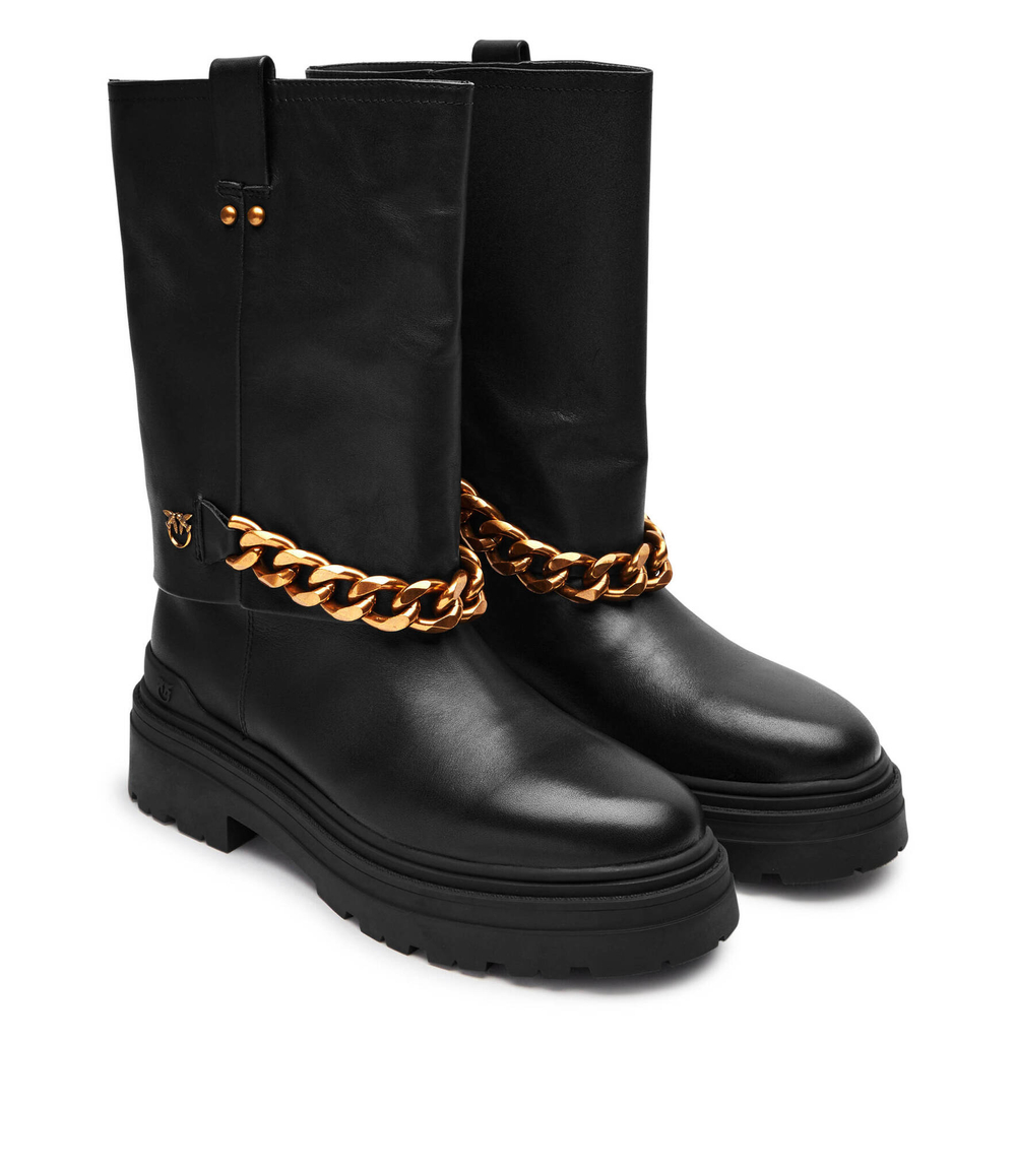 Кожаные ботильоны MIA 12 Pinko - черный(SD0145 P001)