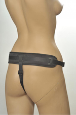 Чёрные трусики с плугом Kanikule Strap-on Harness Anatomic Thong (Цвет: черный)