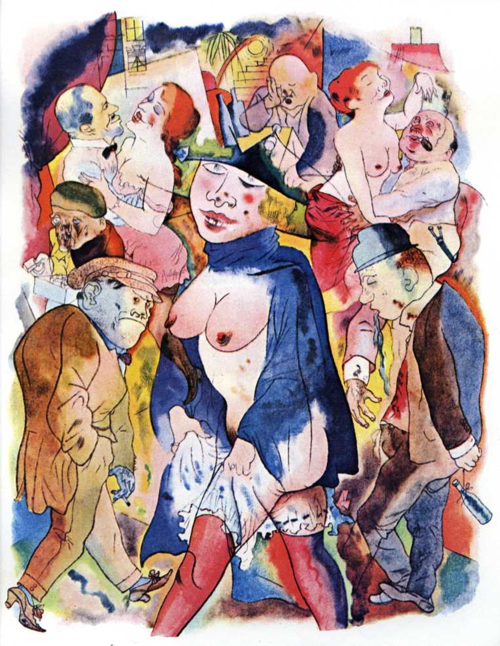 George Grosz (1893-1959) - эротическое искусство немецкого художника Георга Гросса