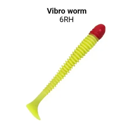Vibro Worm 3.4'' 12-85-6RH-6 Силиконовые приманки Crazy Fish