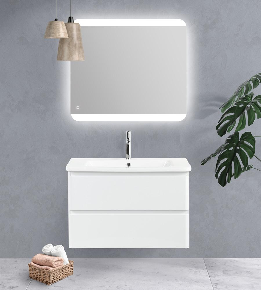 Тумба подвесная с керамической раковиной BelBagno ALBANO-CER-1050-2C-SO-BL