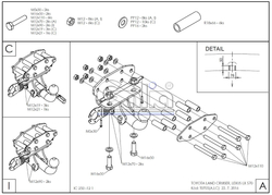 Фаркоп оцинкованный Galia T070C для Toyota Land Cruiser 200 2008-, Lexus LX 2008-(паспорт и сертификат в комплекте)(без электрики)