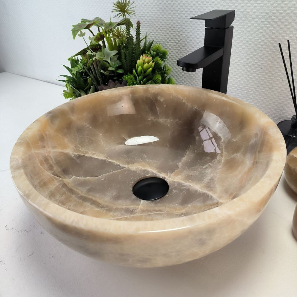 Раковина из оникса Bowl Grey TinLip BO-62927 40*40*15 44