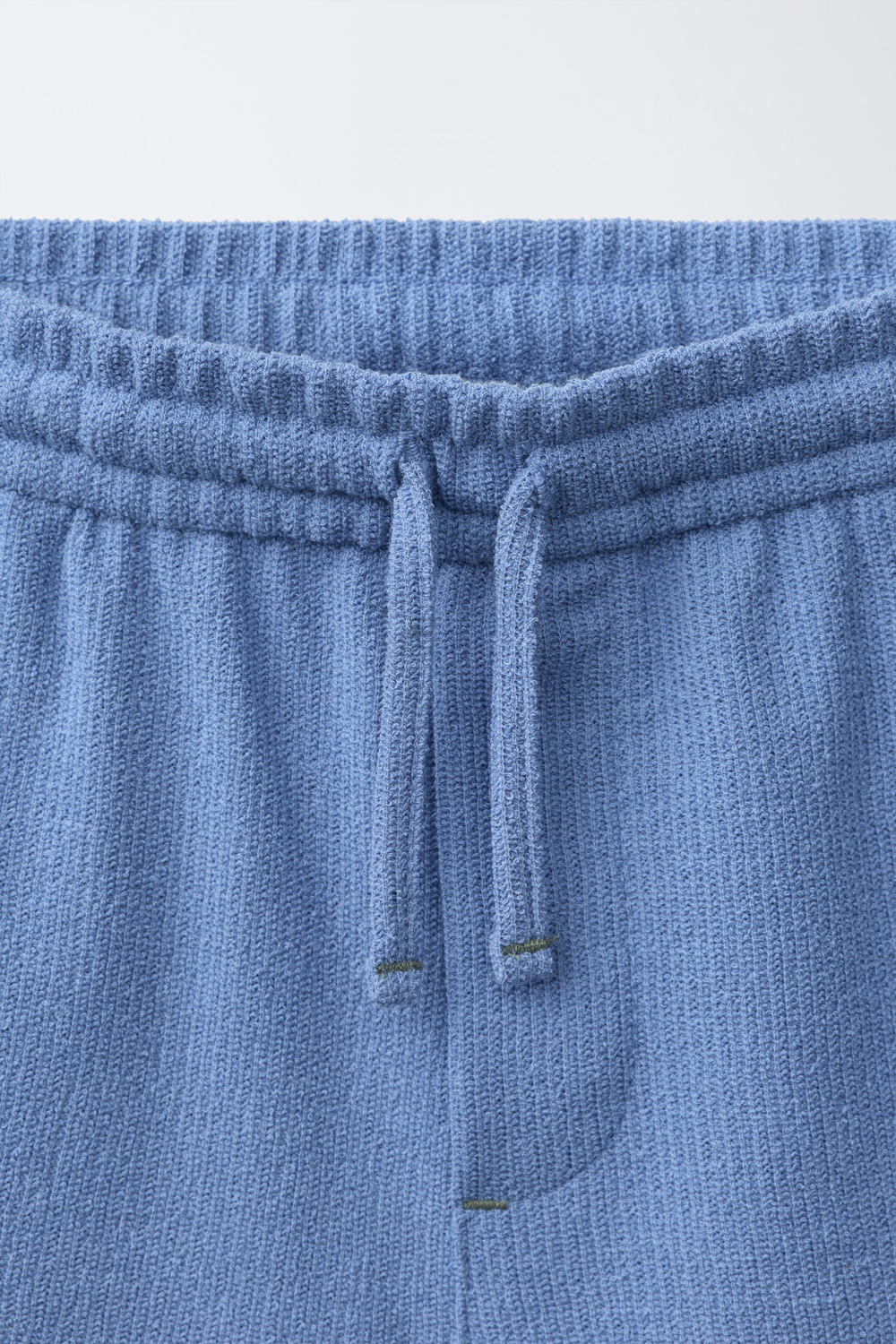 ZARA ШОРТЫ-БЕРМУДЫ В СТИЛЕ РУСТИК, СИНИЙ