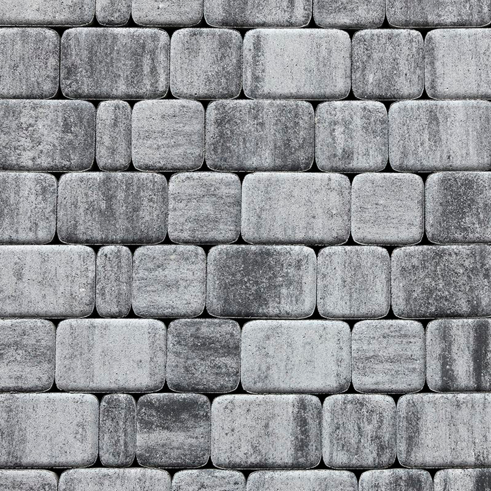 ТРОТУАРНЫЕ ПЛИТЫ КЛАССИКО - Б.1.КО.6 ЛИСТОПАД ГЛАДКИЙ АНТРАЦИТ, КОМПЛЕКТ ИЗ 3 ВИДОВ ПЛИТ