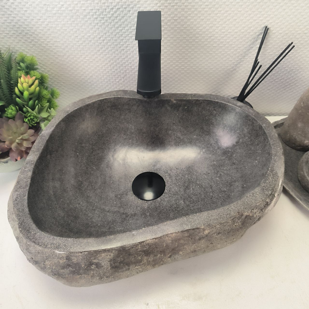 Раковина из речного камня RS-63657 (45*37*15) 0122