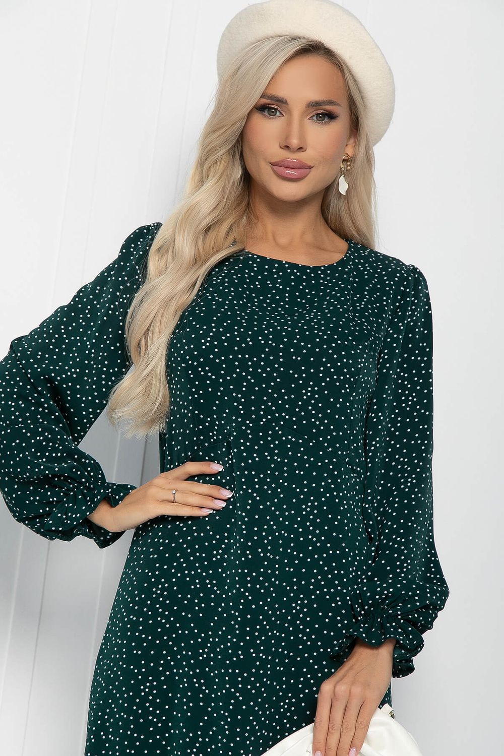 Платье Осенний разговор (темно-зеленое) П11168 LT Collection (Акция)