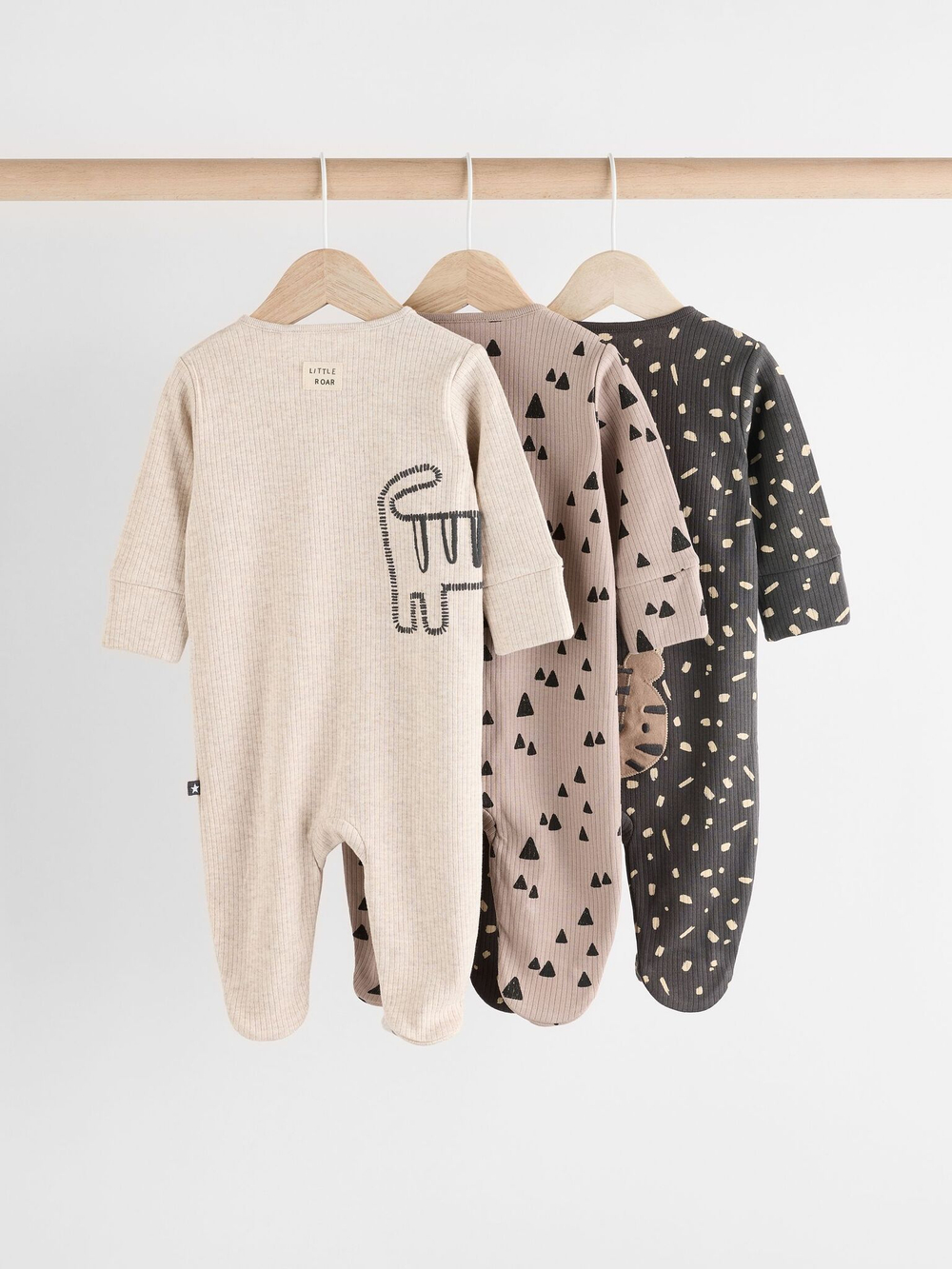 Комбинезон / Cлип для малышей Next N26-413, 3 шт., Бежевый, Серый