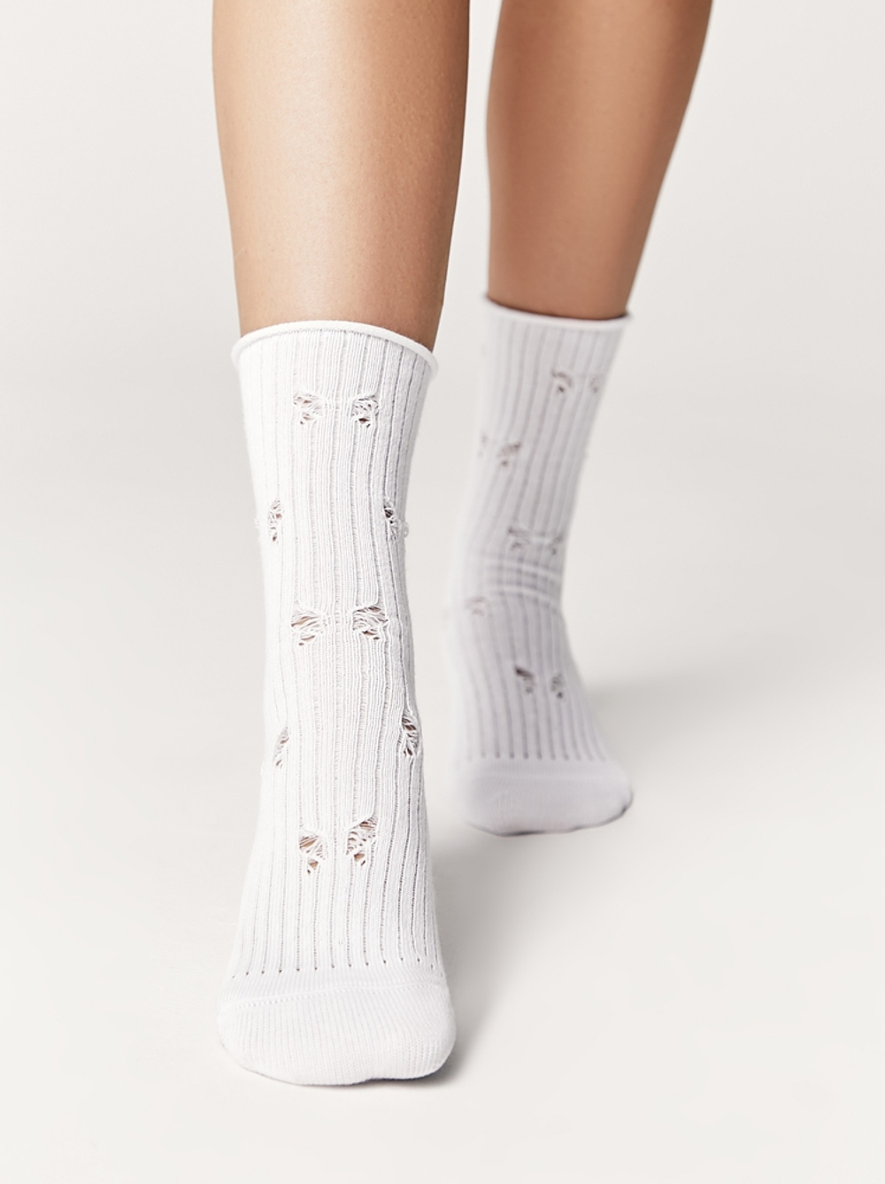 CONTE CLASSIC Носки женские хлопковые (ажурные, без резинки)