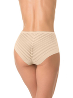 Высокие трусики с полосками разной ширины (Размер: XXL) (Цвет: черный)