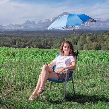 Кресло складное для кемпинга в комплекте с зонтом(54х45х85см, в слож. виде 80х54см, ? трубы корпуса 22мм,600D ПВХ, макс. нагрузка 120кг) KINGTUL KT-SP-131Z