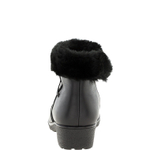 574401 Полусапожки женские черные кожа