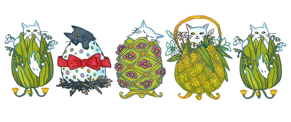 Кружка "Пасхальные котики"