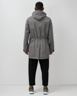 Парка спортивная мужская с капюшоном softshell серого цвета 9565Sr