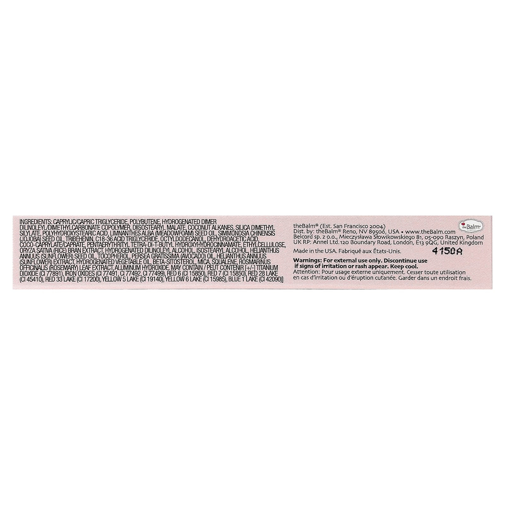 theBalm Cosmetics, масло для губ, тонированное средство, 7 мл (0,23 жидк. унции)