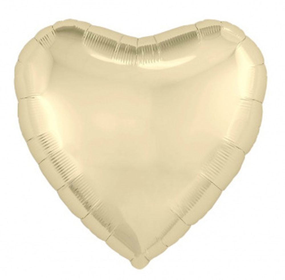 Ag Шар Сердце 19''/46 см, Шампань (БГ-15) 